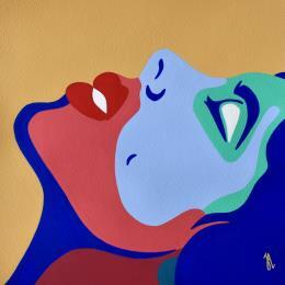 Painting Sofia N°3 by Julie-Anne | Painting Surrealism Acrylic Pop icons, Portrait