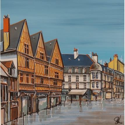 Peinture Maison dijonnaise à colombages par Touras Sophie-Kim  | Tableau Figuratif Acrylique