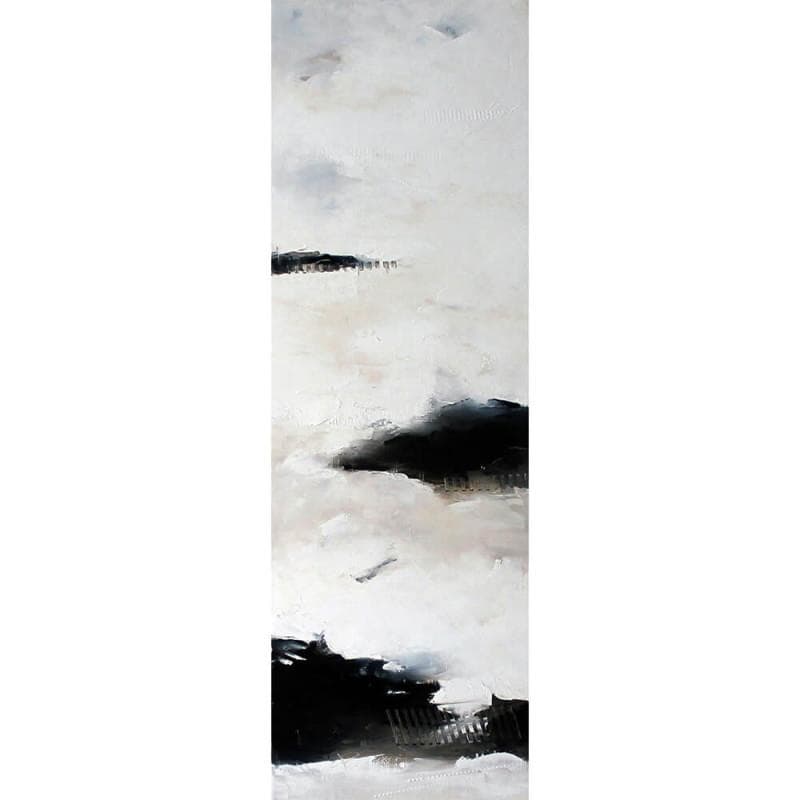Peinture Un long et épais silence par Dumontier Nathalie | Tableau Abstrait Huile minimaliste
