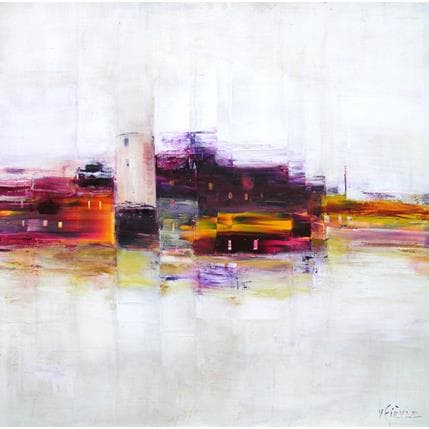 Peinture Le vieux phare par Fièvre Véronique | Tableau Figuratif Acrylique Marine