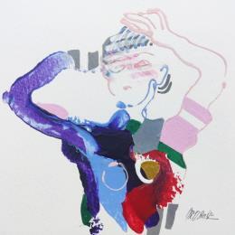 Peinture Le carré par Cressanne | Tableau Figuratif Acrylique Nu