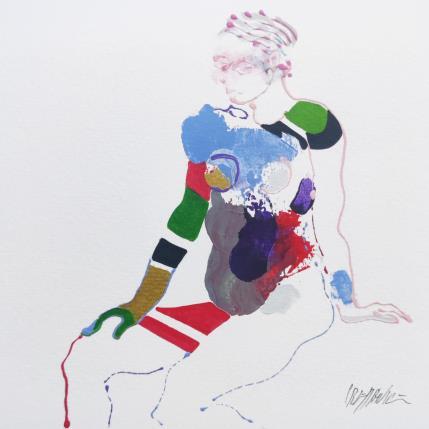 Peinture La pensée active par Cressanne | Tableau Figuratif Acrylique Nu