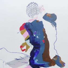 Painting Je te prête attention by Cressanne | Painting Figurative Acrylic Nude