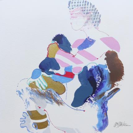 Peinture Les plumes par Cressanne | Tableau Figuratif Acrylique Nu