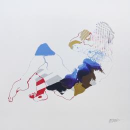 Painting L'entrecroise by Cressanne | Painting Figurative Acrylic Nude