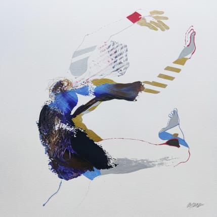 Peinture Le corps de plumes par Cressanne | Tableau Figuratif Acrylique Nu