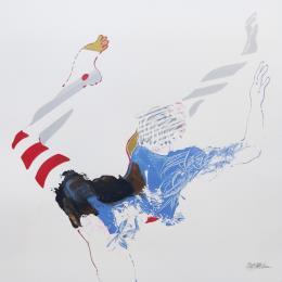 Painting Le vent de l'Ange by Cressanne | Painting Figurative Acrylic Nude