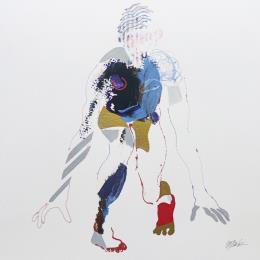 Peinture Prêt, partez ! par Cressanne | Tableau Figuratif Acrylique Nu