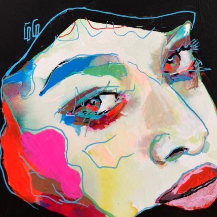 Peinture Conversations Silencieuses : éclatense par Coco | Tableau Figuratif Acrylique, Encre Portraits