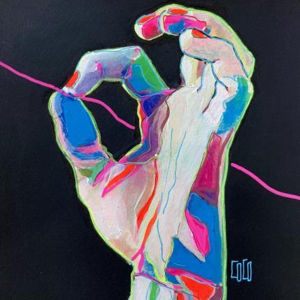 Peinture Conversations Silencieuses : lienchanté par Coco | Tableau Figuratif Acrylique, Encre Portraits