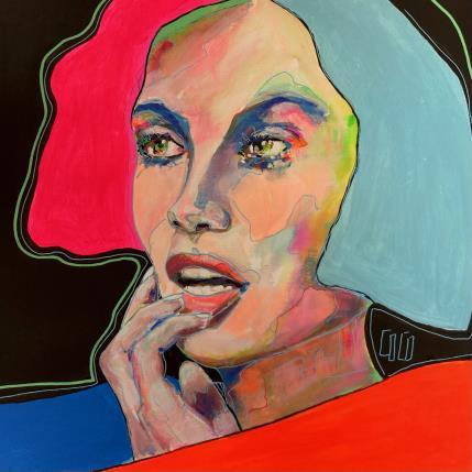 Painting Conversations Silencieuses : égocolor by Coco | Painting Figurative Acrylic, Ink Portrait