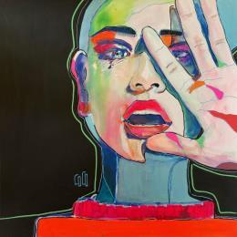 Painting Conversations Silencieuses : dérobâme by Coco | Painting Figurative Acrylic, Ink Portrait