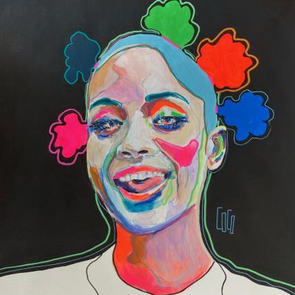 Painting Conversations Silencieuses : jovilimité by Coco | Painting Figurative Acrylic, Ink Portrait