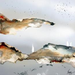 Painting C1977 by Naen | Painting Abstract Acrylic Minimalist