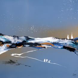 Peinture C2399 par Naen | Tableau Abstrait Acrylique minimaliste