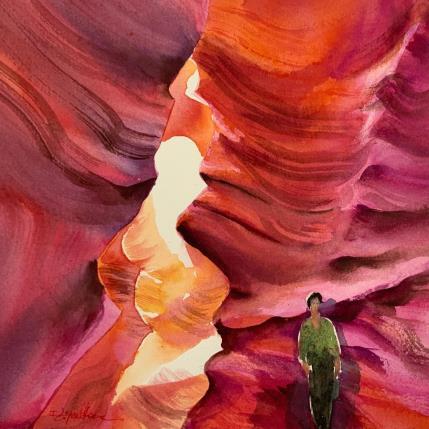Peinture SEDONA 88 par Seruch Capouillez Isabelle | Tableau Figuratif Aquarelle Urbain
