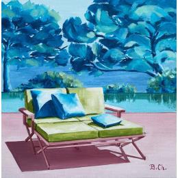 Peinture La douceur par Chassagnette Béatrice | Tableau Figuratif Huile Nature, Paysages