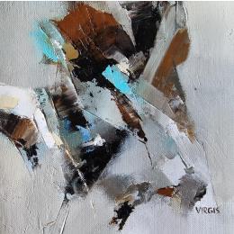 Gemälde Strange story von Virgis | Gemälde Abstrakt Öl Minimalistisch, Pop-Ikonen