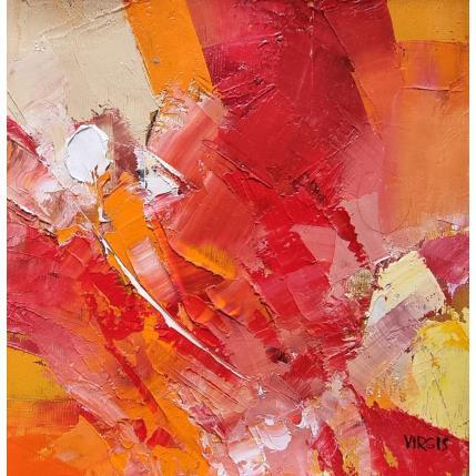 Peinture White sun par Virgis | Tableau Abstrait Huile Minimaliste