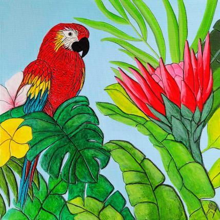 Peinture AMAZONE par Geiry | Tableau Matiérisme Acrylique, bois, Pigments, Poudre de marbre animaux, Nature