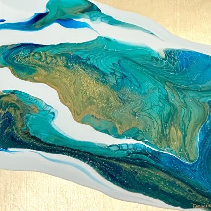 Painting 1378  PROFONDEUR MARINE by Depaire Silvia | Painting Abstract Acrylic, Gold leaf Landscapes, Marine, Minimalist