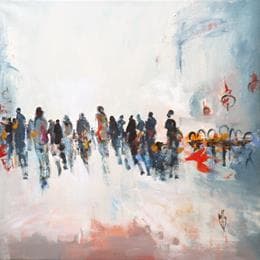 Pintura Regards por Raffin Christian | Pintura Figurative Oil Life style