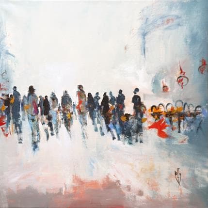 Peinture Regards par Raffin Christian | Tableau Figuratif Huile scènes de vie