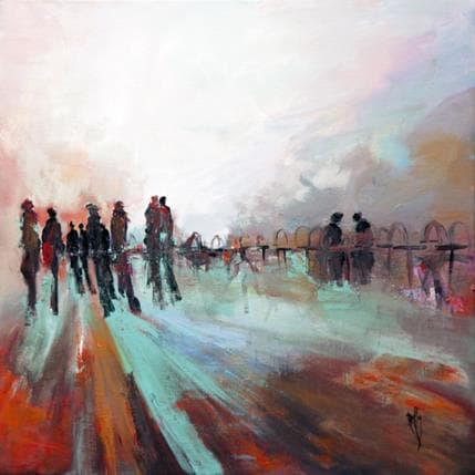 Painting Kfé Duo by Raffin Christian | Painting Figurative Acrylic, Oil Life style