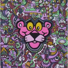 Painting Keep smiling by Fanny | Painting Street art Posca, Wood