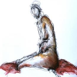 Peinture Mila par Sahuc François | Tableau Figuratif Acrylique nu