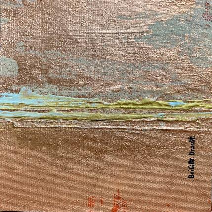 Peinture Plénitude par Dravet Brigitte | Tableau Abstrait Acrylique, Feuille d'or Paysages