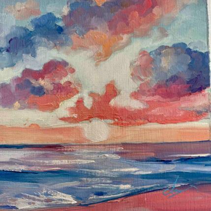 Peinture The pink sea view par Chen Xi | Tableau Figuratif Huile