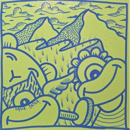 Peinture Se mettre au vert par Hank China | Tableau Pop-art Acrylique Icones Pop