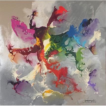 Peinture Un gris heureux par Zdzieblo Thierry | Tableau Abstrait Acrylique minimaliste