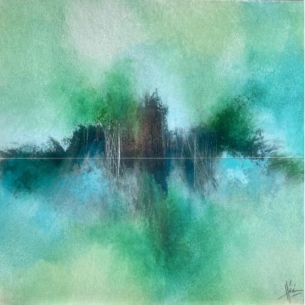 Peinture Abstraction #1643 par Hévin Christian | Tableau Abstrait Acrylique, Métal, Pigments Minimaliste