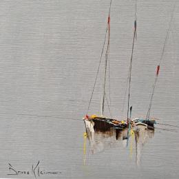 Peinture Couleurs et mâts par Klein Bruno | Tableau Figuratif Huile Marine