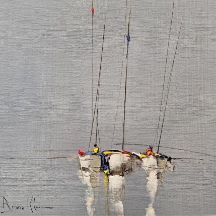 Peinture Affairés par Klein Bruno | Tableau Figuratif Huile Marine