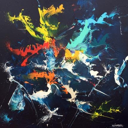 Peinture Sans titre bleu par Zdzieblo Thierry | Tableau Abstrait Acrylique minimaliste