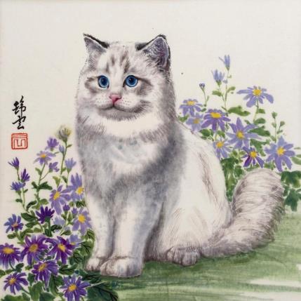 Peinture Angora par Tayun | Tableau Figuratif Aquarelle Animaux