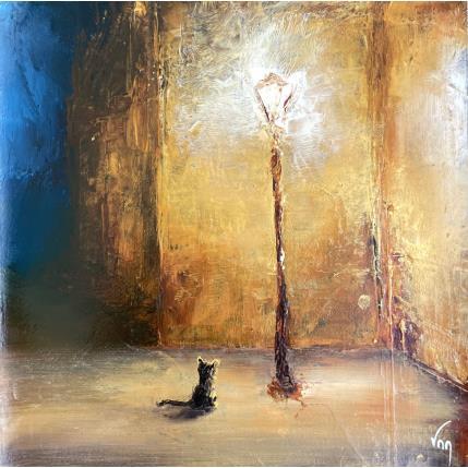 Peinture Réflexion faite  par Vinnie | Tableau Figuratif Huile