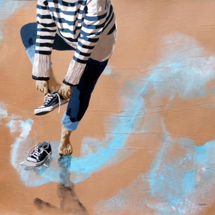 Peinture espoir de reprise par Sand | Tableau Figuratif Acrylique Marine, Scènes de vie