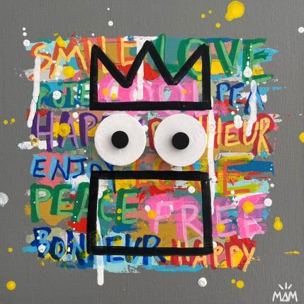 Peinture SMILE POTE par Mam | Tableau Pop-art Acrylique Icones Pop, Minimaliste, Portraits