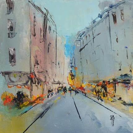 Peinture Petite rue par Raffin Christian | Tableau Figuratif Huile Scènes de vie