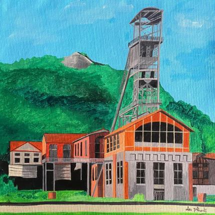 Peinture La Mine du Puits Couriot 3 par Du Planty Anne | Tableau Figuratif Acrylique Société, Urbain