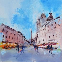 Gemälde Romance von Raffin Christian | Gemälde Figurativ Öl Alltagsszenen