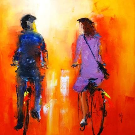 Peinture Regard complice par Raffin Christian | Tableau Figuratif Huile Scènes de vie