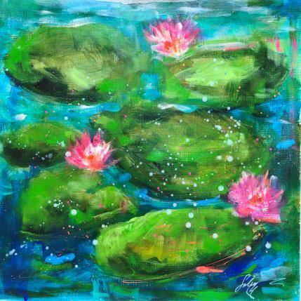 Peinture Nymphéas 1 par Solveiga | Tableau Figuratif Acrylique