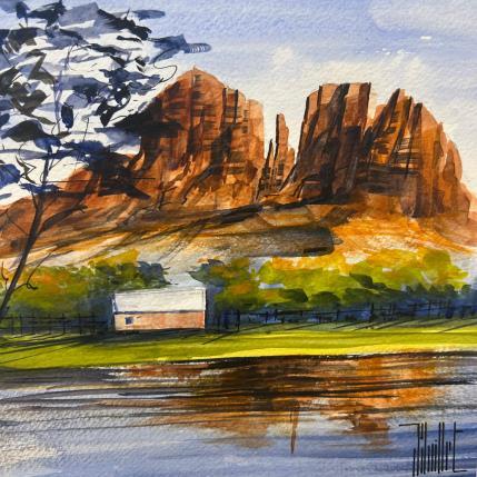 Peinture Untitled par Guillet Jerome | Tableau Figuratif Aquarelle, Huile Paysages