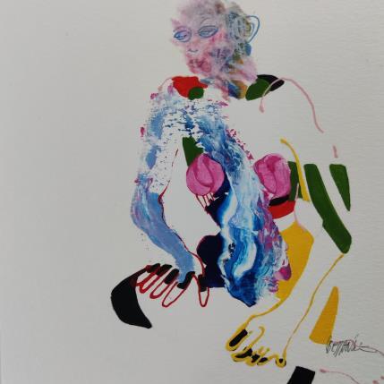 Gemälde L'Arose von Cressanne | Gemälde Art brut Acryl Akt, Pop-Ikonen