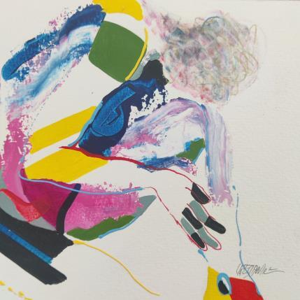 Peinture Ramassée, roulottée douce  par Cressanne | Tableau Art Singulier Acrylique Nu